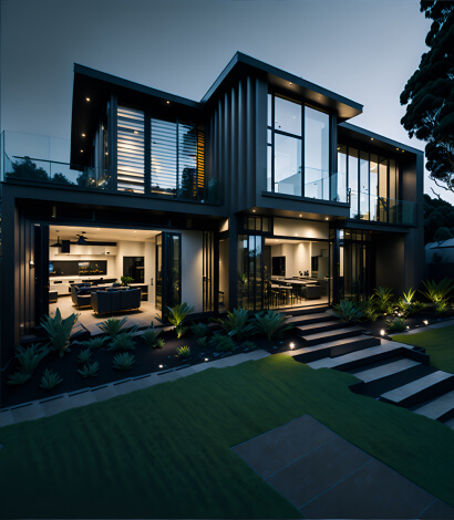 Luxury Resort with Stylished Covered with Transparency Saint Gobain Glass