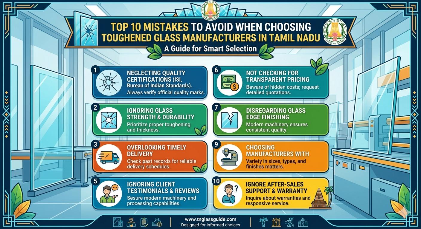 Top 10 Mistakes to Avoid When Choosing Toughened Glass Manufacturers in Tamil Nadu