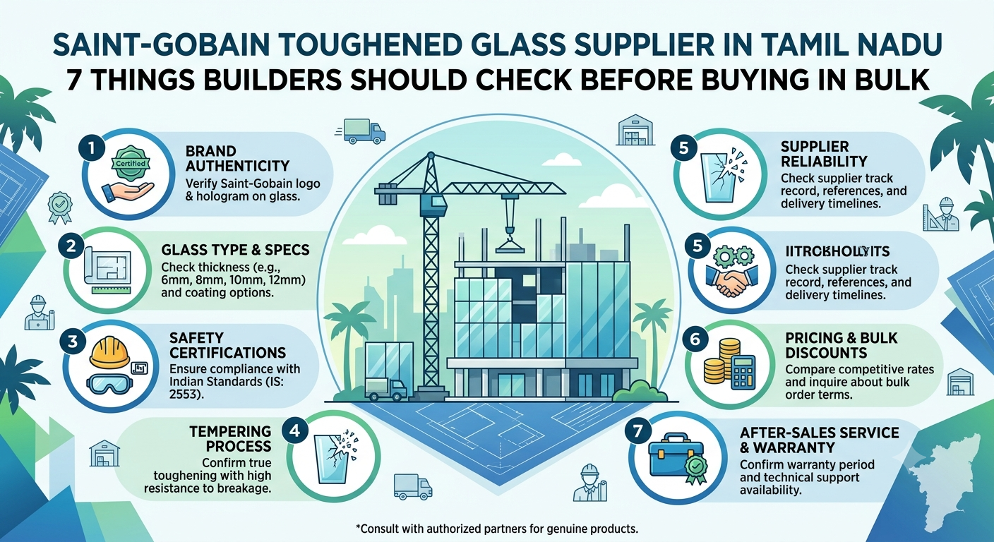 Saint Gobain Toughened Glass Supplier in Tamil Nadu 7 Things Builders Should Check Before Buying in Bulk